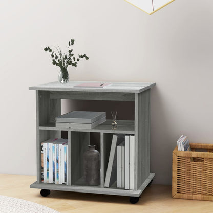 Armadietto con Ruote Grigio Sonoma 60x45x60cm Legno Multistrato | homemem39