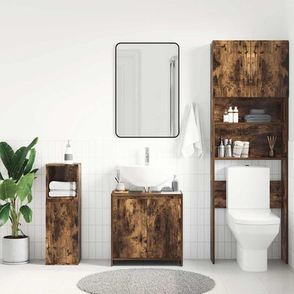 Armadietto Bagno Rovere Fumo 60x33x61 cm in Legno Multistrato | homemem39