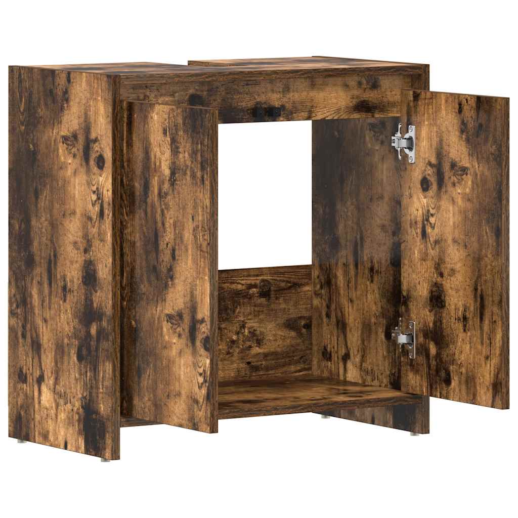 Armadietto Bagno Rovere Fumo 60x33x61 cm in Legno Multistrato | homemem39