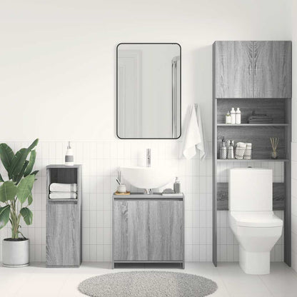 Armadietto Bagno Grigio Sonoma 60x33x61 cm in Legno Multistrato | homemem39