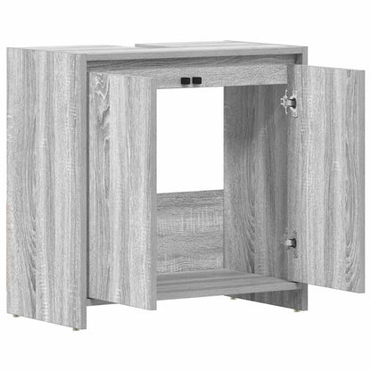 Armadietto Bagno Grigio Sonoma 60x33x61 cm in Legno Multistrato | homemem39