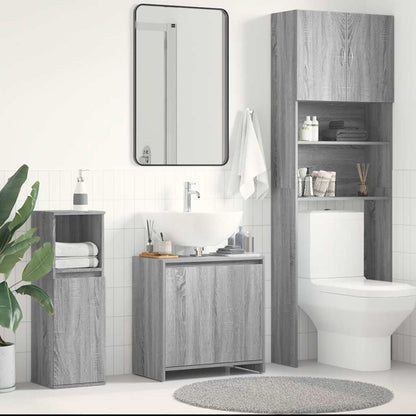 Armadietto Bagno Grigio Sonoma 60x33x61 cm in Legno Multistrato | homemem39