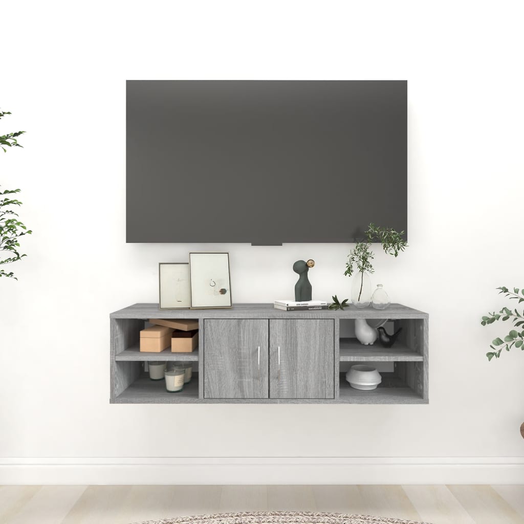 Mensola a Muro Grigio Sonoma 102x30x29 cm Legno Multistrato | homemem39