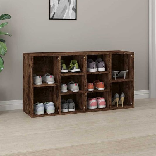 Scarpiera Rovere Fumo 103x30x55 cm in Legno Multistrato