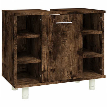Armadietto Bagno Rovere Fumo 60x32x53,5 cm in Legno Multistrato | homemem39