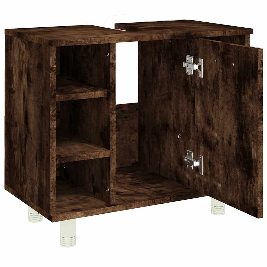Armadietto Bagno Rovere Fumo 60x32x53,5 cm in Legno Multistrato | homemem39