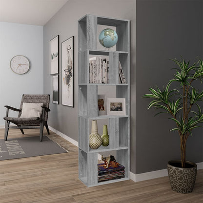 Libreria Grigio Sonoma 45x24x160 cm in Legno Multistrato | homemem39