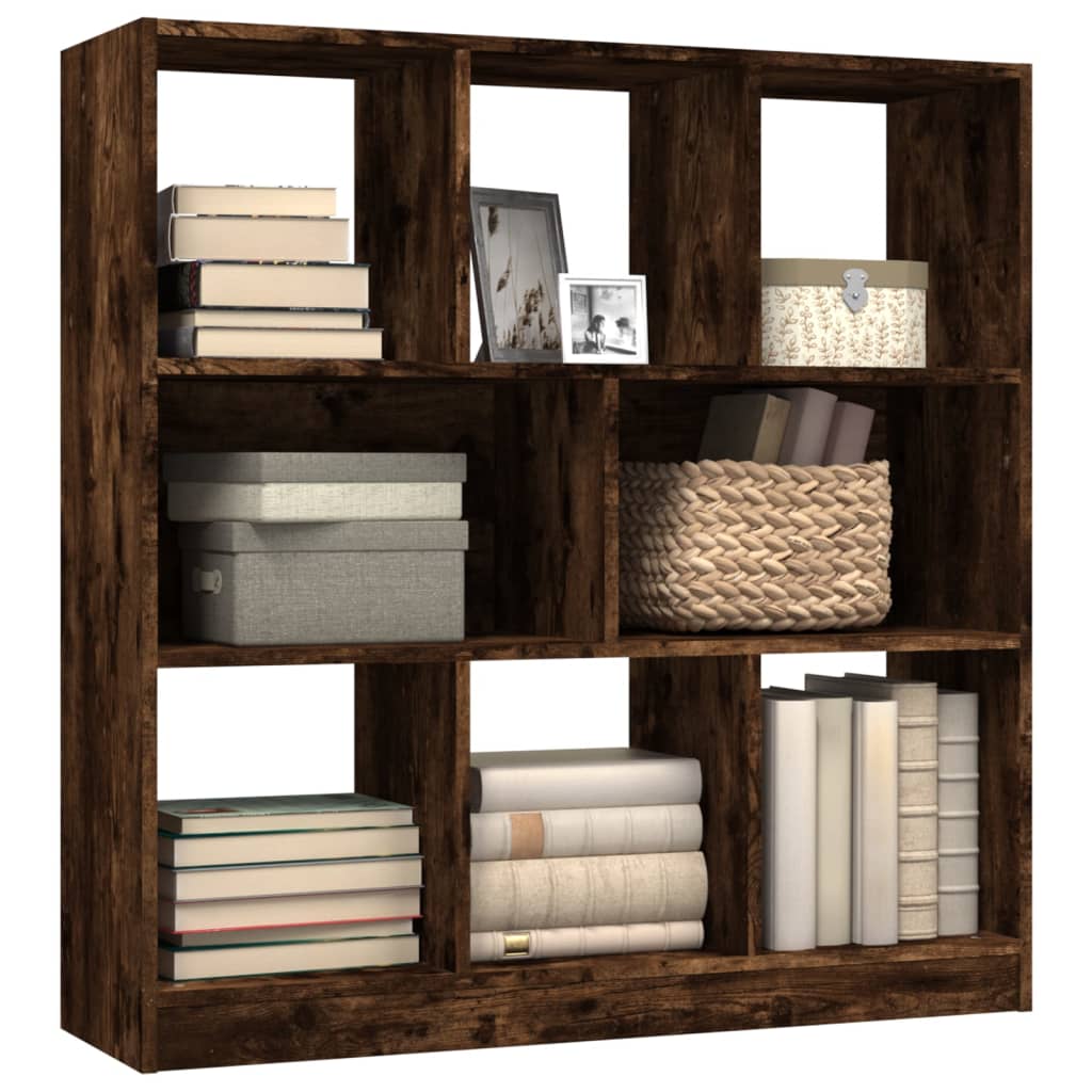 Libreria Rovere Fumo 97,5x29,5x100 cm in Legno Multistrato | homemem39