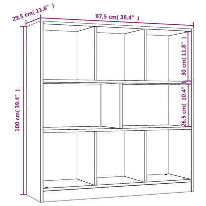 Libreria Rovere Marrone 97,5x29,5x100 cm in Legno Multistrato | homemem39