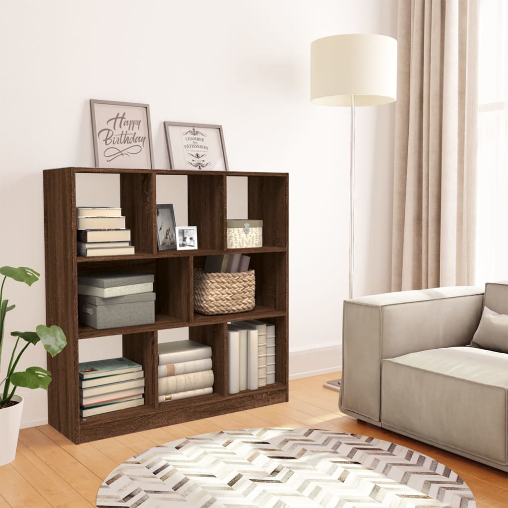Libreria Rovere Marrone 97,5x29,5x100 cm in Legno Multistrato | homemem39
