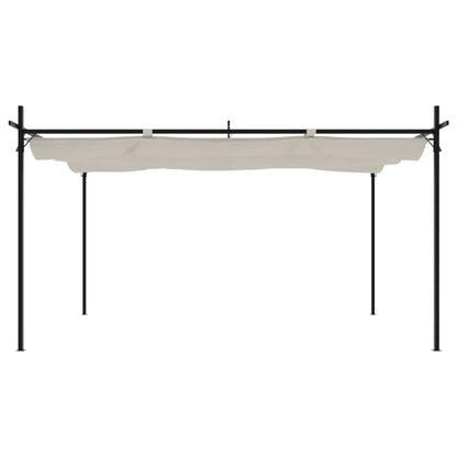 Pergola con Tetto Retrattile Crema 395x292x230 cm | homemem39