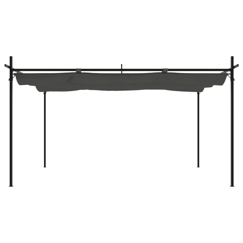 Pergola con Tetto Retrattile Antracite 395x292x230 cm | homemem39