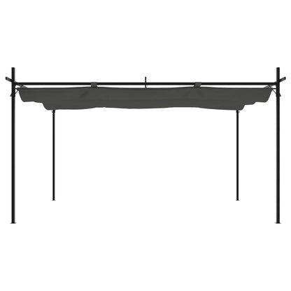 Pergola con Tetto Retrattile Antracite 395x292x230 cm | homemem39