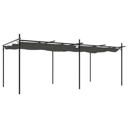 Pergola con Tetto Retrattile Antracite 589x292x230 cm | homemem39