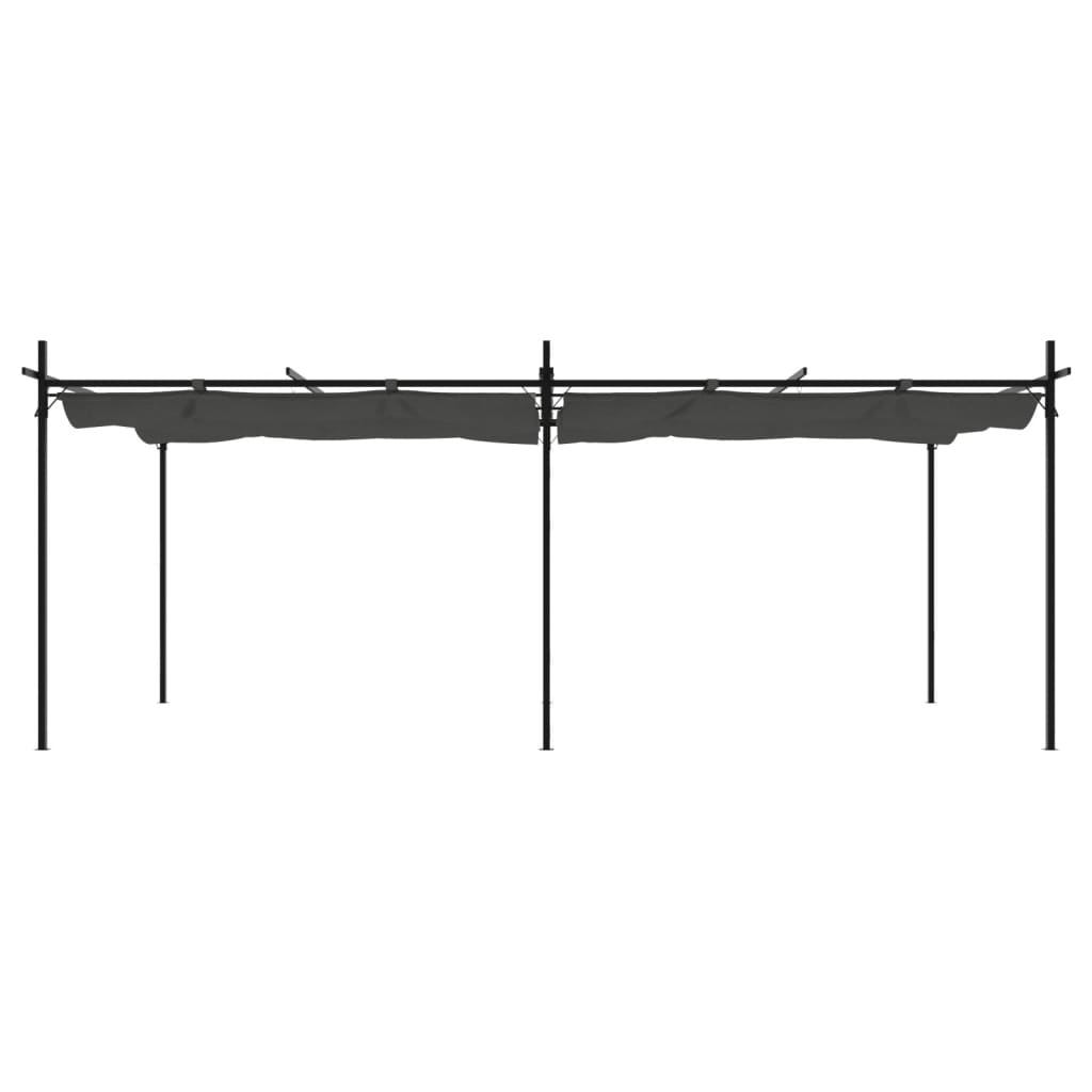 Pergola con Tetto Retrattile Antracite 589x292x230 cm | homemem39