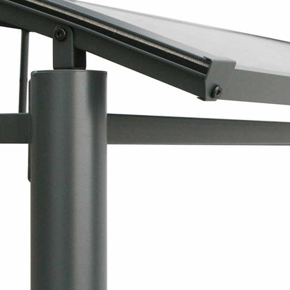 Gazebo Barbecue Ripiani Laterali Antracite 210x114x230 Acciaio | homemem39