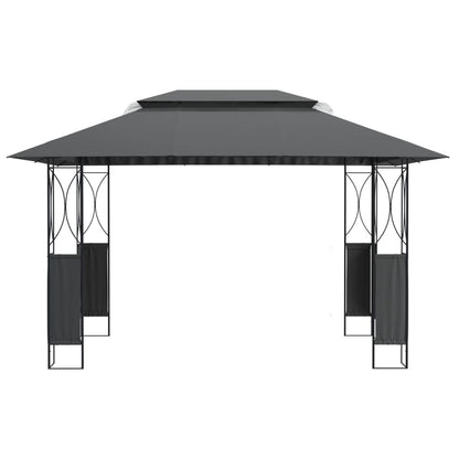 Gazebo con Tetto Antracite 400x300x270 cm Acciaio | homemem39
