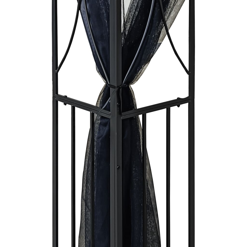 Gazebo con Pareti Laterali Antracite 400x300x270 cm Acciaio - homemem39