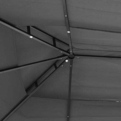 Gazebo con Pareti Laterali Antracite 400x300x270 cm Acciaio | homemem39