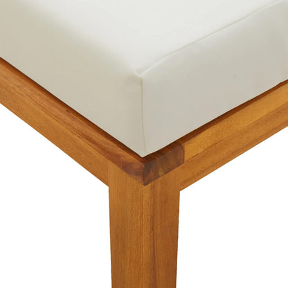 Sgabelli da Giardino con Cuscini 2pz 40x40x42cm Massello Acacia | homemem39