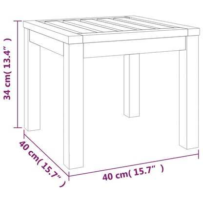 Sgabelli da Giardino con Cuscini 2pz 40x40x42cm Massello Acacia | homemem39