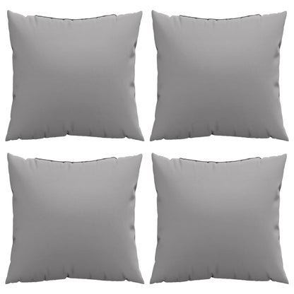 Cuscini per Divano 4 pz Grigio 40x40 cm in Tessuto | homemem39