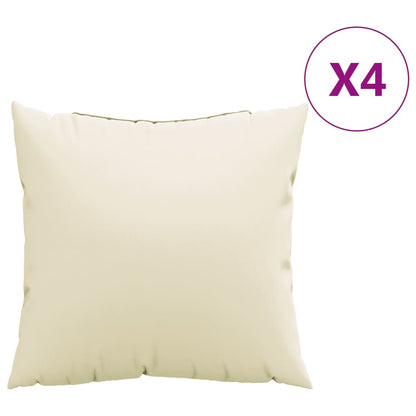 Cuscini per Divano 4 pz Crema 40x40 cm in Tessuto | homemem39