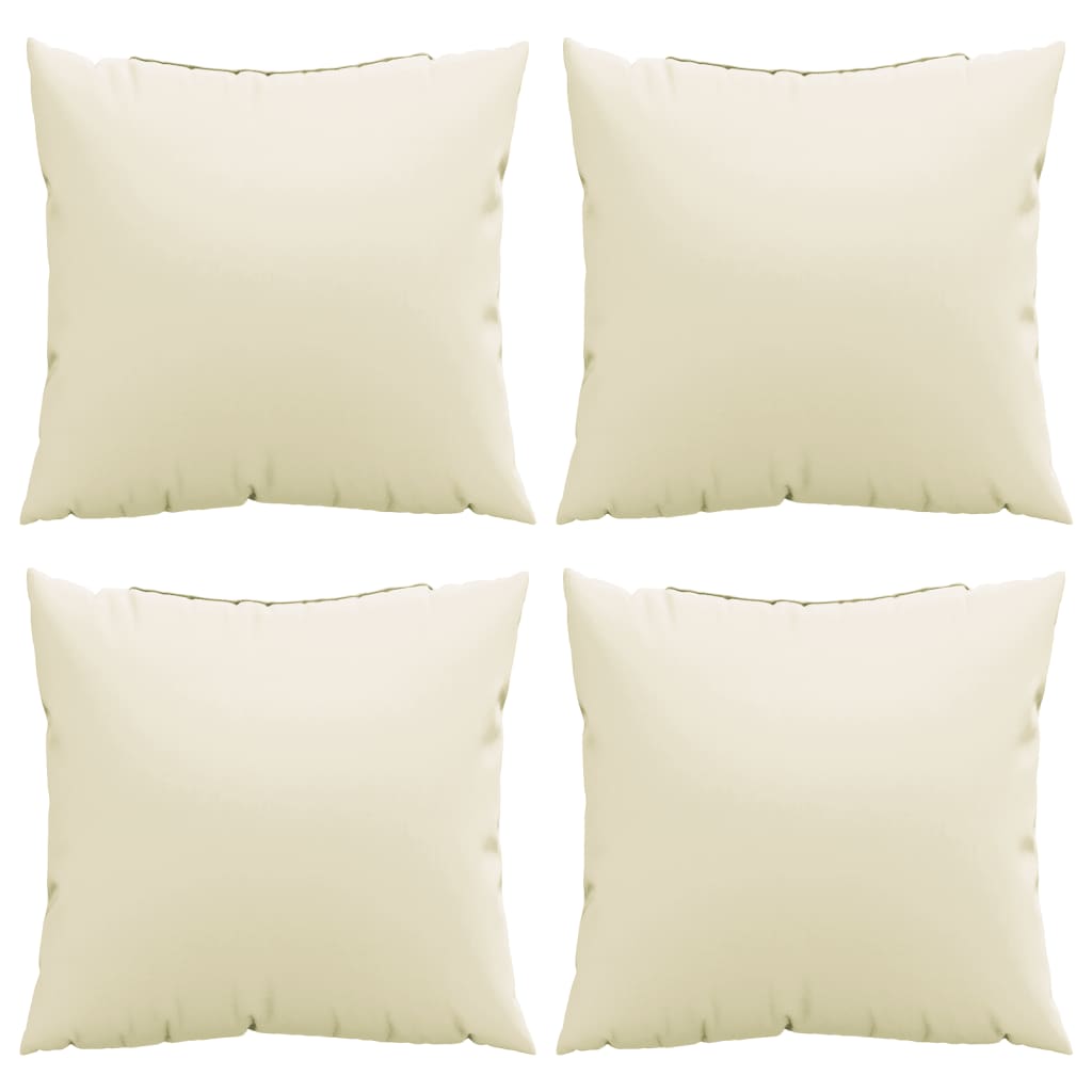 Cuscini per Divano 4 pz Crema 40x40 cm in Tessuto | homemem39
