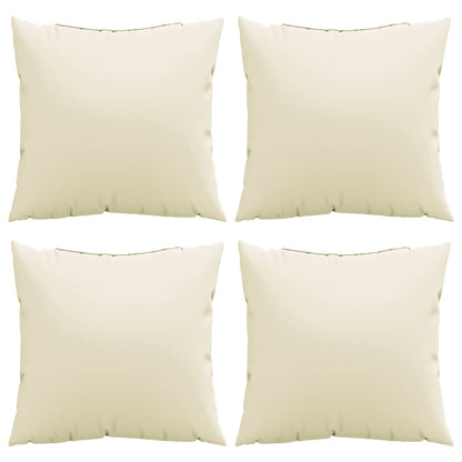 Cuscini per Divano 4 pz Crema 40x40 cm in Tessuto | homemem39