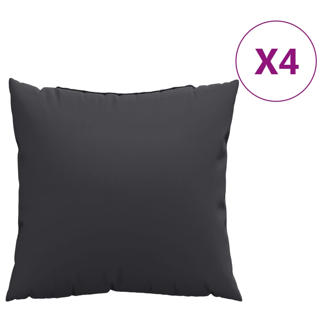 Cuscini per Divano 4 pz Neri 40x40 cm in Tessuto | homemem39