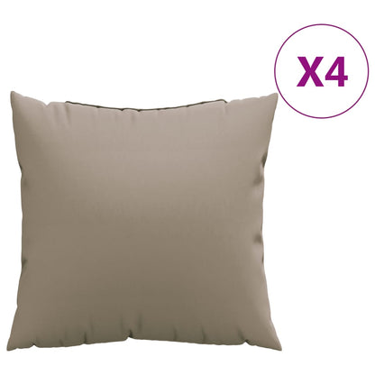 Cuscini per Divano 4 pz Tortora 40x40 cm in Tessuto | homemem39