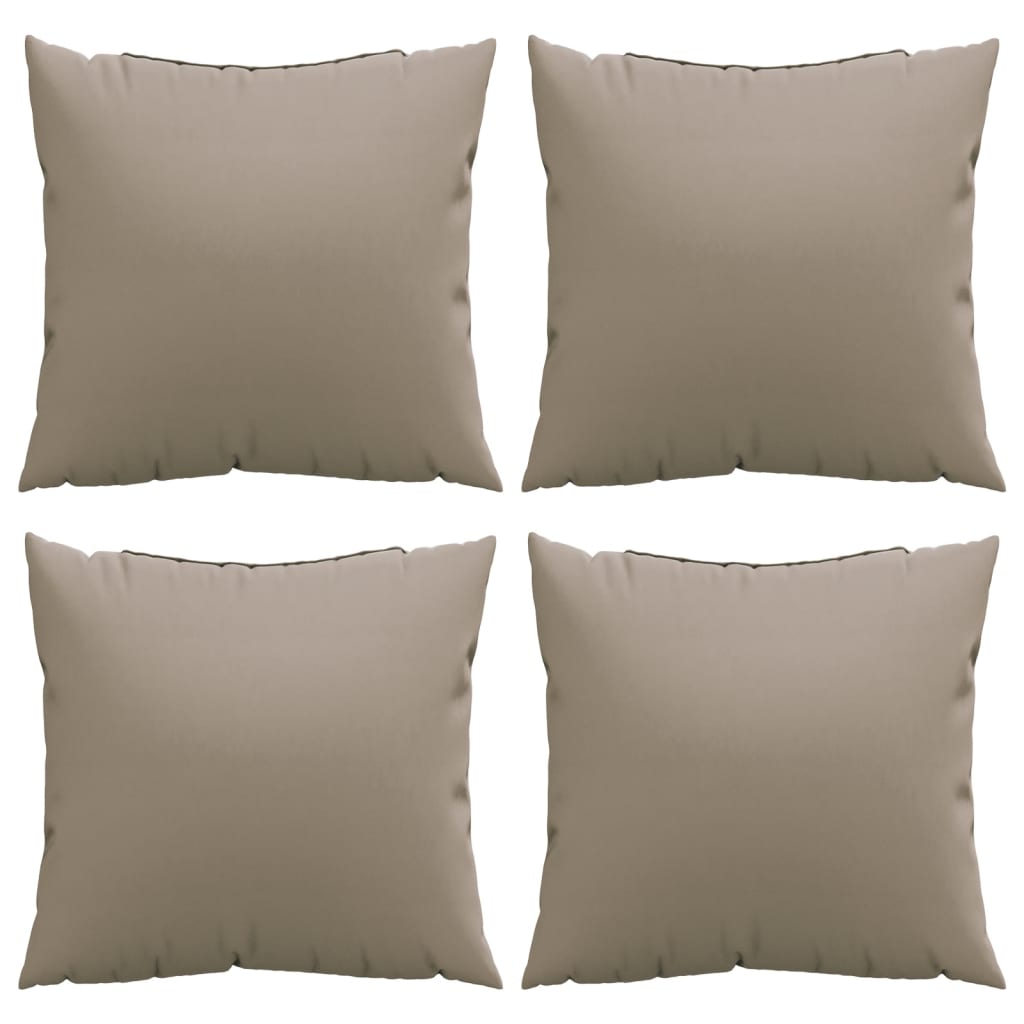 Cuscini per Divano 4 pz Tortora 40x40 cm in Tessuto | homemem39