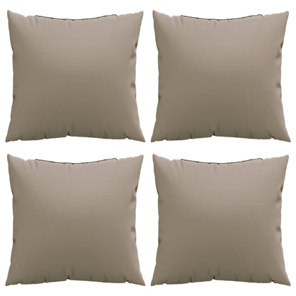 Cuscini per Divano 4 pz Tortora 40x40 cm in Tessuto | homemem39