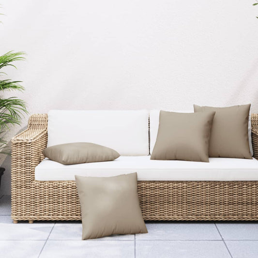 Cuscini per Divano 4 pz Tortora 40x40 cm in Tessuto | homemem39