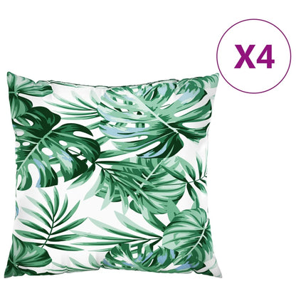 Cuscini per Divano 4 pz Motivo a Foglie 40x40 cm in Tessuto | homemem39