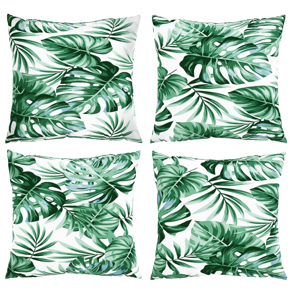 Cuscini per Divano 4 pz Motivo a Foglie 40x40 cm in Tessuto | homemem39