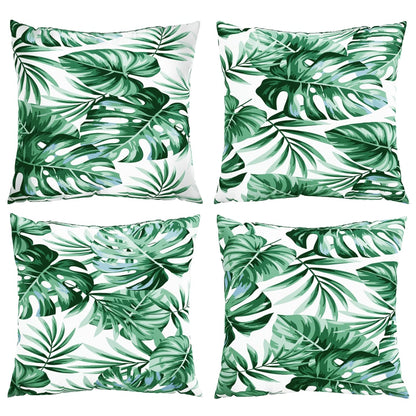 Cuscini per Divano 4 pz Motivo a Foglie 40x40 cm in Tessuto | homemem39