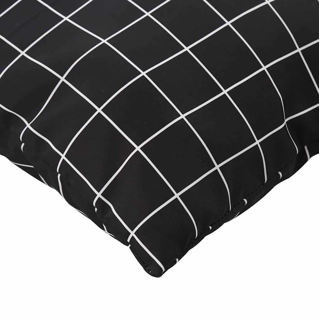 Cuscini Scatter a scacchi 4 pcs Quadro Nero 40 x 40 cm | homemem39