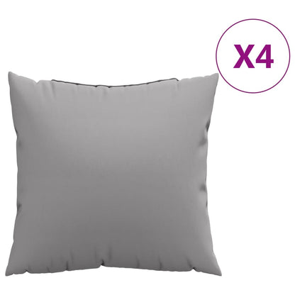 Cuscini per Divano 4 pz Grigi 50x50 cm in Tessuto | homemem39