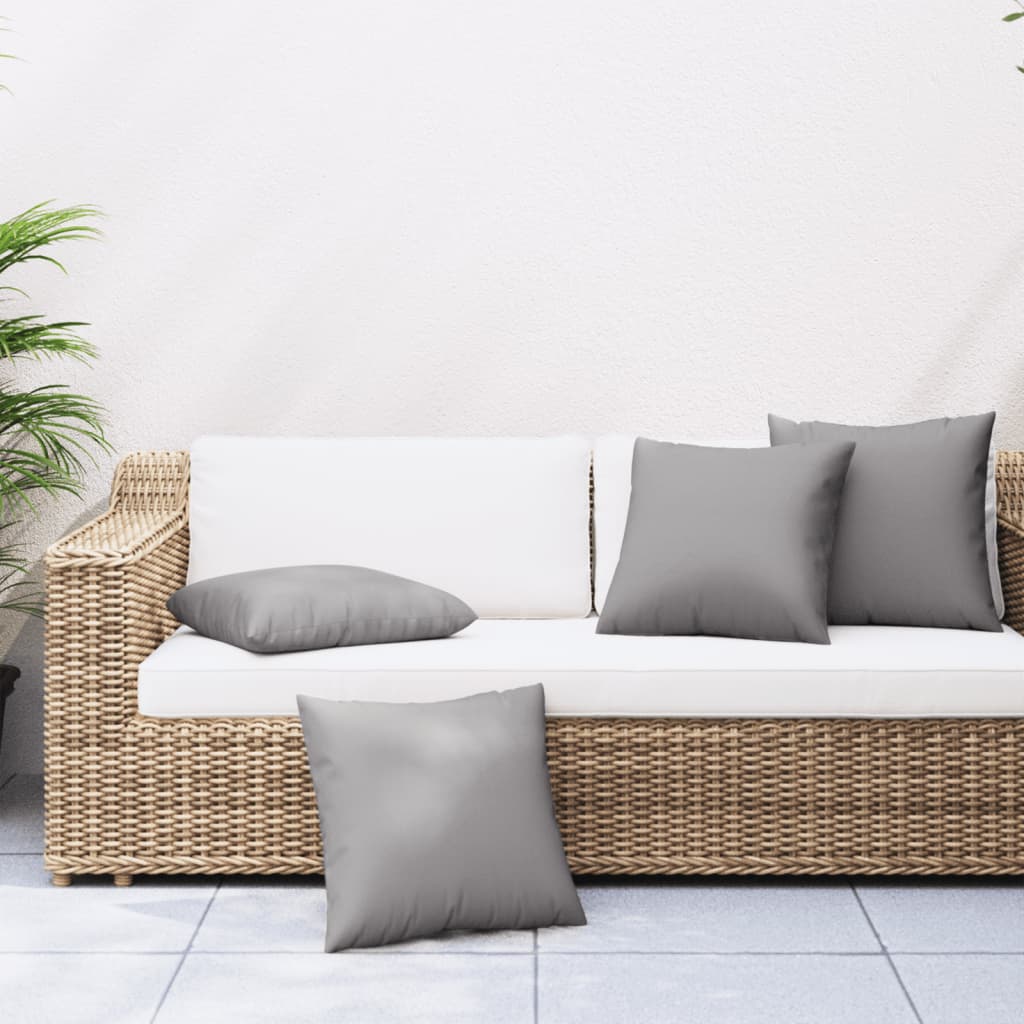 Cuscini per Divano 4 pz Grigi 50x50 cm in Tessuto | homemem39