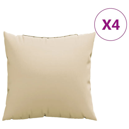 Cuscini per Divano 4 pz Beige 50x50 cm in Tessuto | homemem39