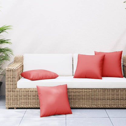 Cuscini per Divano 4 pz Rossi 50x50 cm in Tessuto | homemem39
