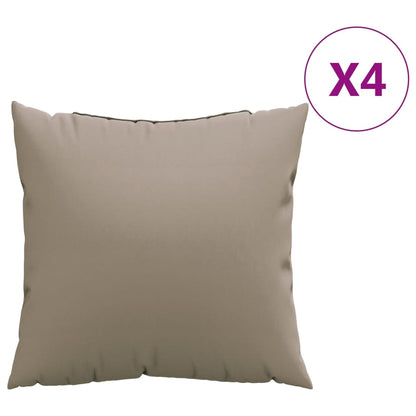 Cuscini per Divano 4 pz Tortora 50x50 cm in Tessuto | homemem39