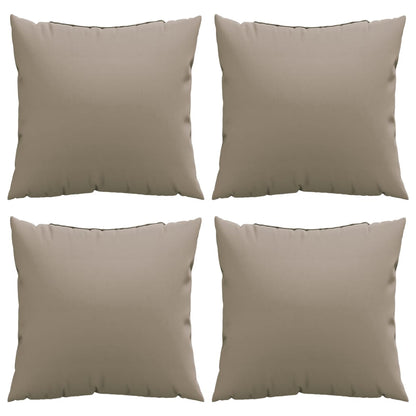 Cuscini per Divano 4 pz Tortora 50x50 cm in Tessuto | homemem39