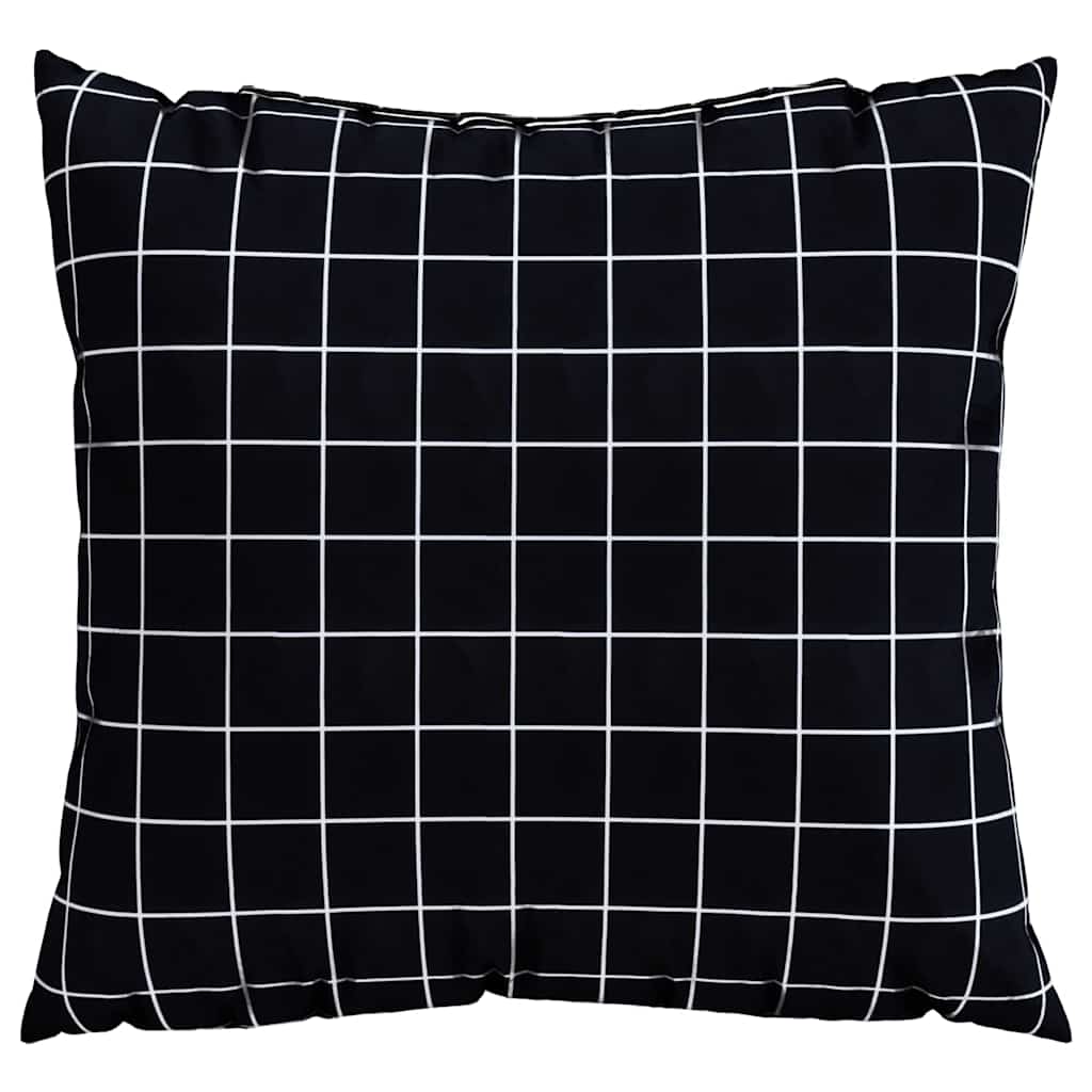 Cuscini Scatter a scacchi 4 pcs Quadro Nero 50 x 50 cm | homemem39