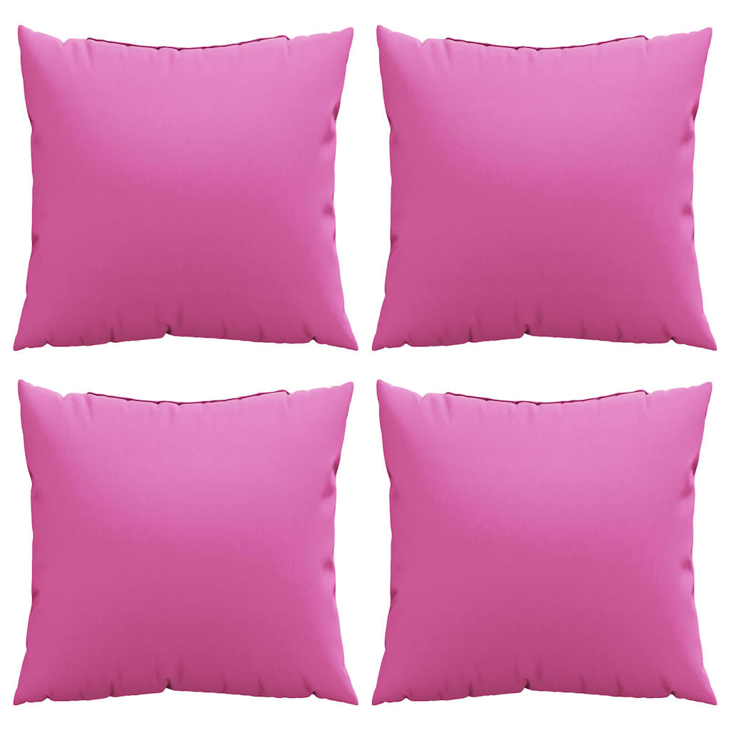 Cuscini Scatter 4 pcs Rosa 50 x 50 cm Tessuto in Poliestere | homemem39