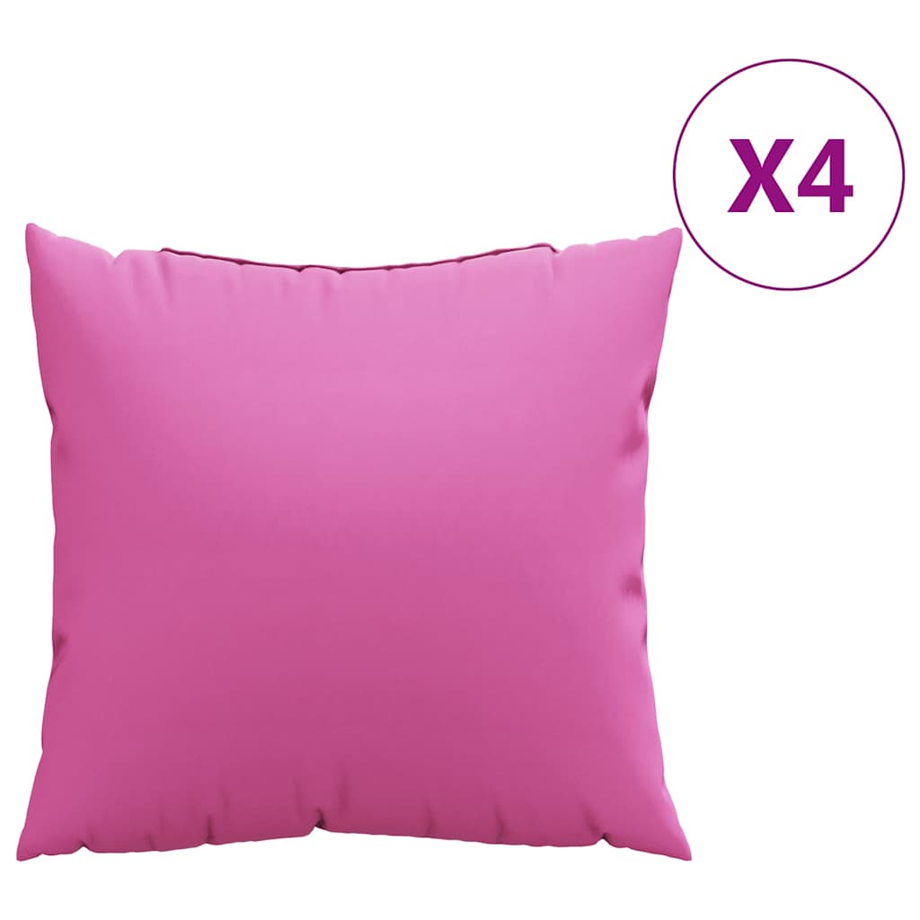 Cuscini Scatter 4 pcs Rosa 50 x 50 cm Tessuto in Poliestere | homemem39