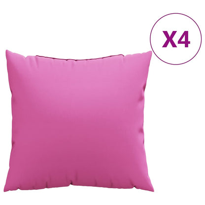 Cuscini Scatter 4 pcs Rosa 50 x 50 cm Tessuto in Poliestere | homemem39