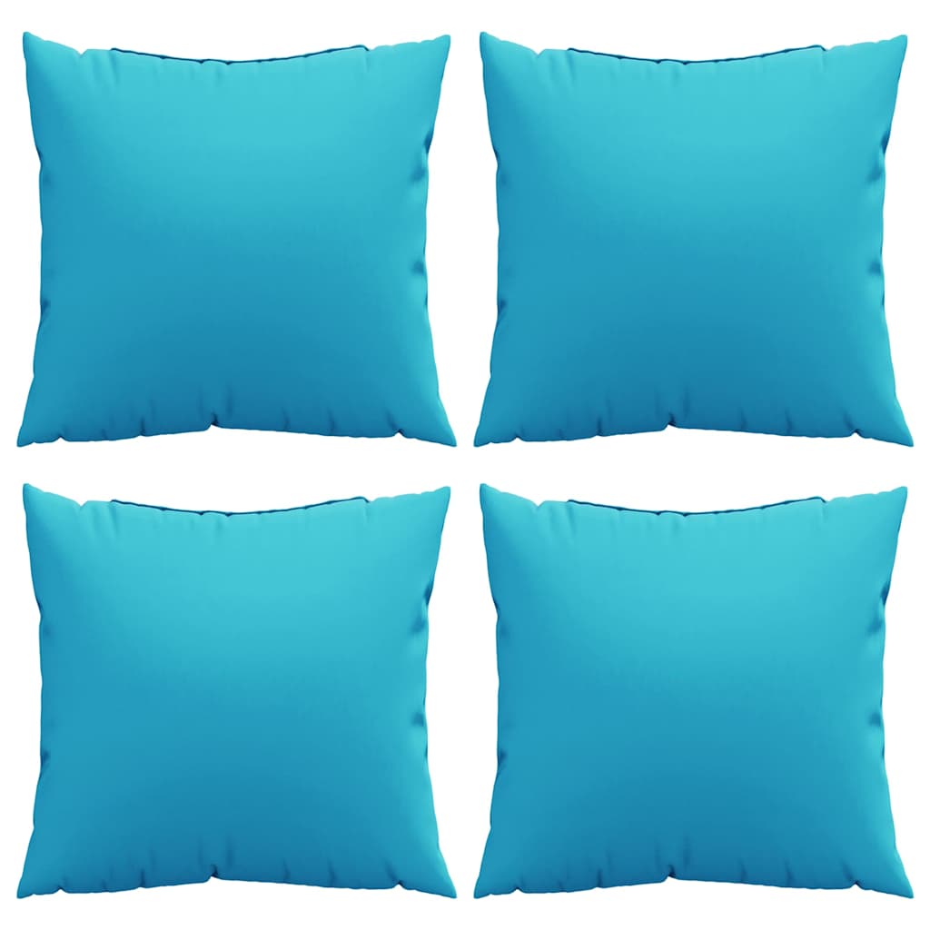 Cuscini Scatter 4 pcs Turchese 50 x 50 cm Tessuto in Poliestere | homemem39