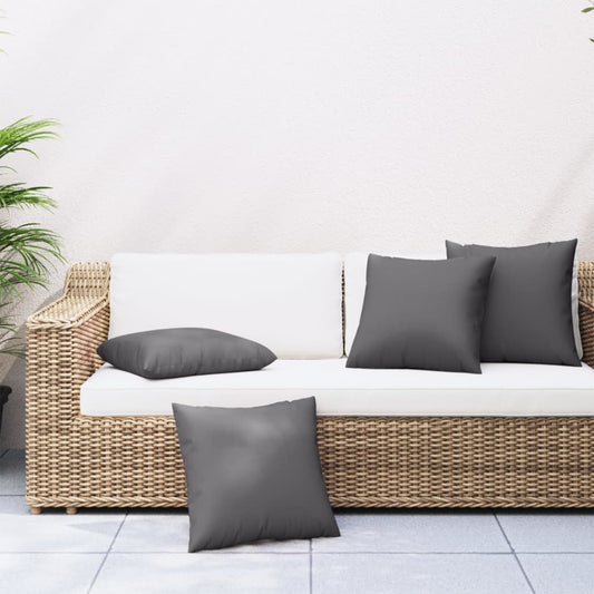 Cuscini per Divano 4 pz Antracite 60x60 cm in Tessuto | homemem39